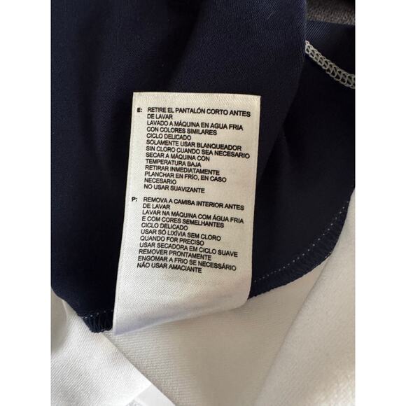 Prince Women's Tennis Match Knit Dress White/Navy/Yellow Trim – Size L - Picture 6 of 7